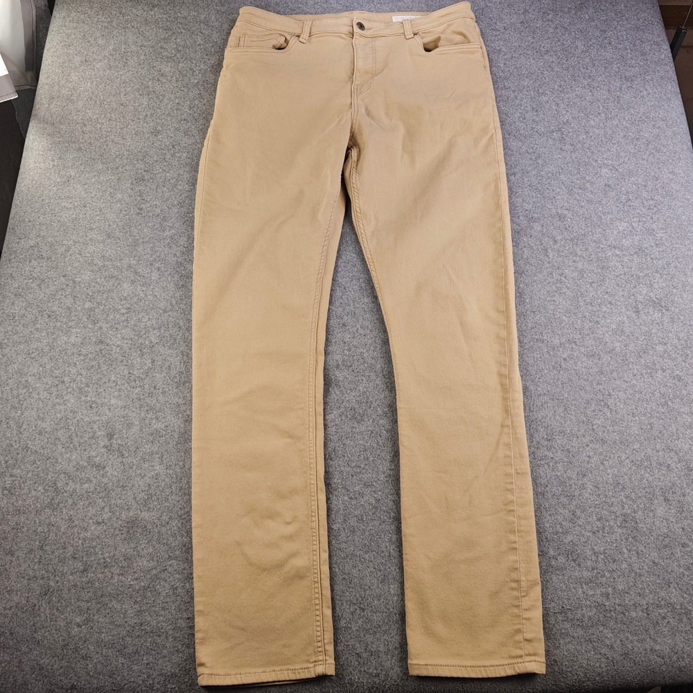 The Perfect Jean NYC Denkhaki Slim Thick Stretch Pants Mens 36x36 Tan Khaki